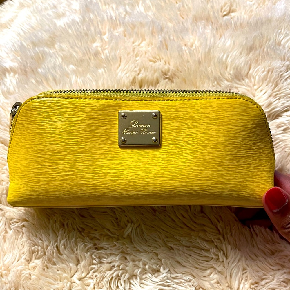 Yellow cosmetics bag